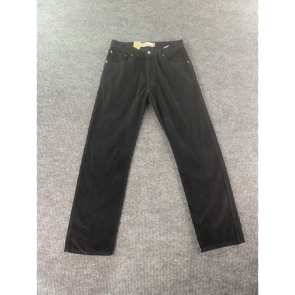NWT Vintage Levis 559 Pants Men 34x34 Black Corduroy Relaxed Fit Straight Y2k - Picture 1 of 16